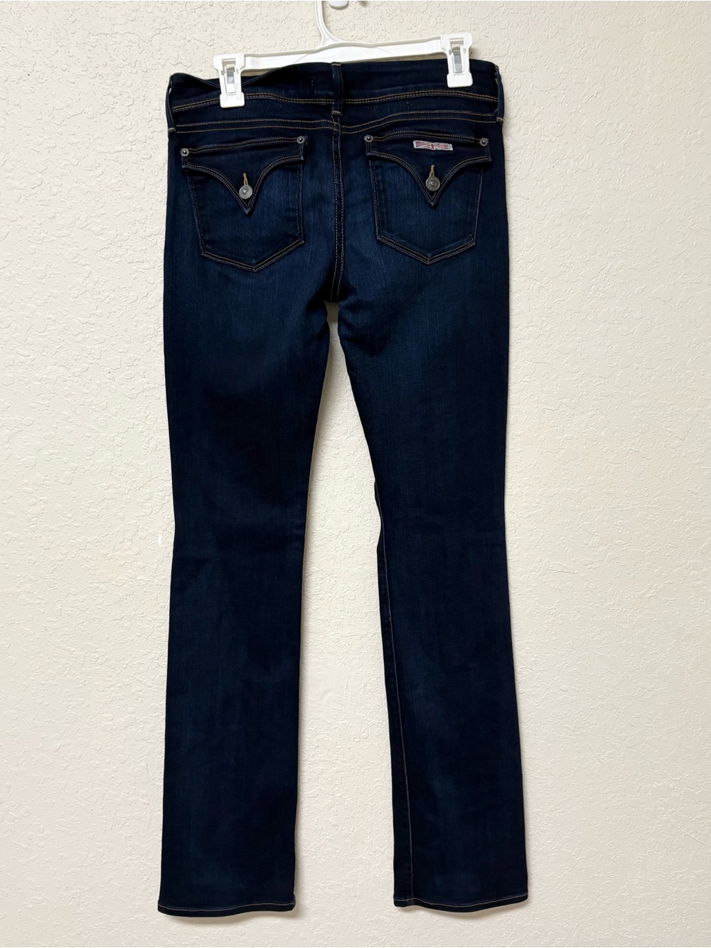 Hudson Beth Baby Boot Cut Jeans Womens Blue Mid Rise Flap Pocket Stretch Sz 29 - Picture 3 of 9